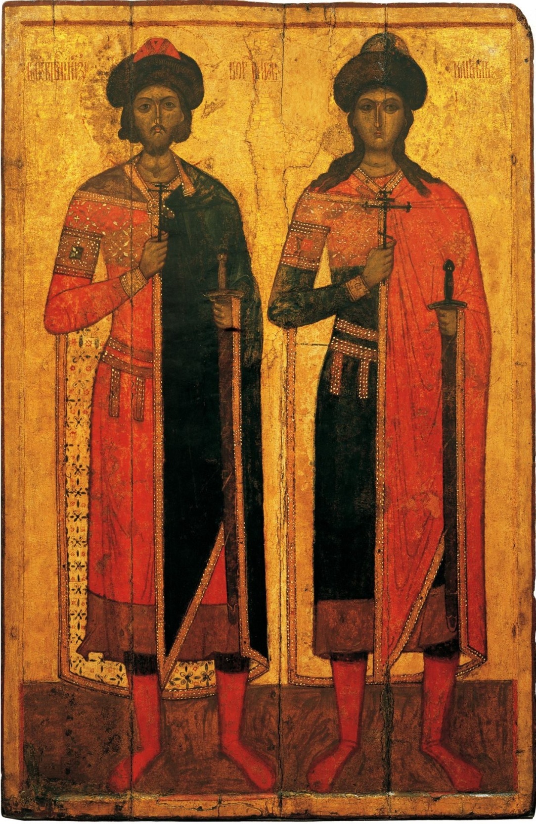 Святі благовірні князі-страстотерпці Борис і Гліб (у святому Хрещенні - Роман і Давид) - перші російські святі, канонізовані як Руською, так і Константинопольською Церквою