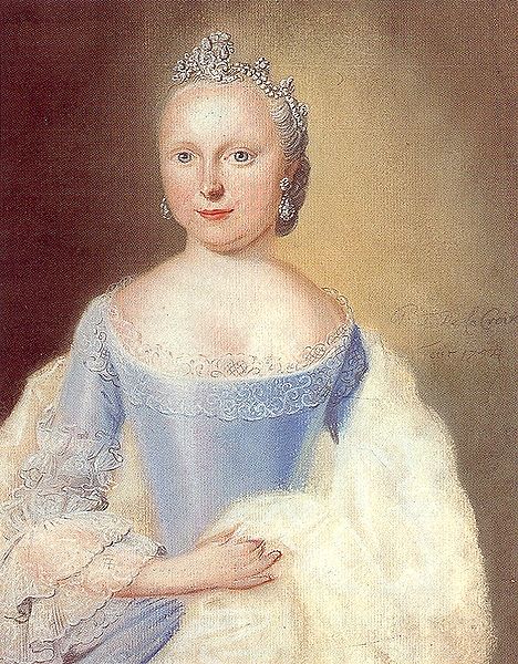 Pieter Frederik de la Croix (1709-1782) Portret van Carolina van Oranje-Nassau