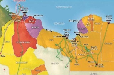 1 квітня 2011, 16:30 Переглядів:   Американська карта лівійських нафтопроводів
