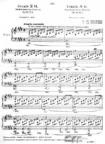 Місячна соната - чотирнадцяте в ряду фортепіанних сонат Бетховена (усього він написав тридцять дві сонати для фортепіано)