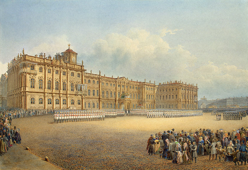 Влітку 1762 року Петра III скинули з престолу, закінчено будівництво Зимового палацу вже при Катерині II