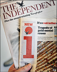 Британська газета Independent, що належить російському бізнесменові Олександру Лебедєву, запустила усічену версію видання - за зниженою ціною - під назвою i