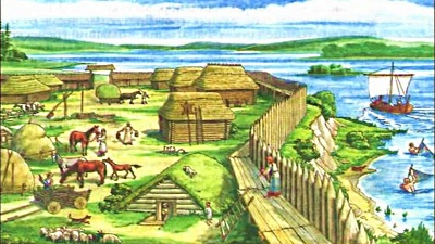 Зроблені з колод стіни житлових зрубів подекуди прорізалися дуже маленькими віконцями