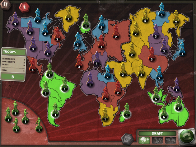 отримання солдатів і їх розстановка   обмін карток   бій   зміцнення територій   отримання картки