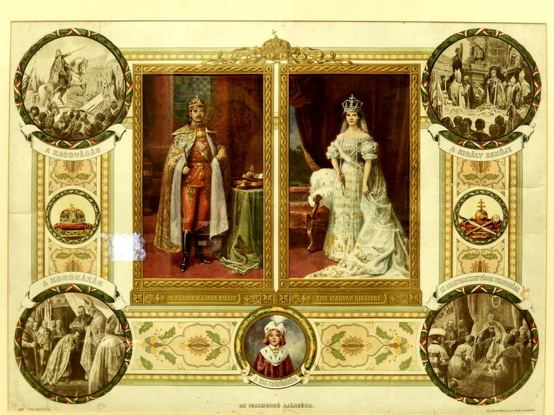 На плечах Карла IV - мантія Ордена Святого Стефана (Іштвана) Угорського, заснованого в XVIII столітті