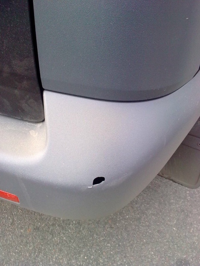 Пошкодження авто охорони Януковича