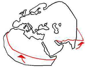 Мабуть, з вигляду стародавніх карт - південно-західний берег Африки зрізався б ще крутіше, а Індія розгорнулася б правіше: