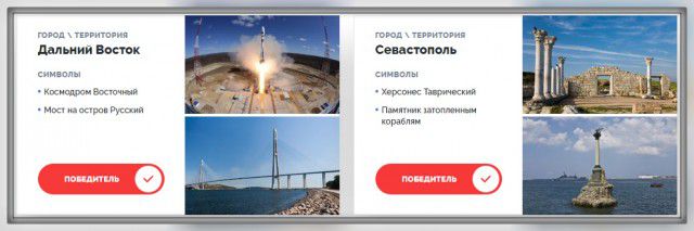 Ними стали символи міста Севастополя (будуть розміщені на 200 рублях) і Далекого Сходу (на 2000 рублях)