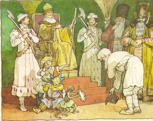 Так що спочатку, з урахуванням корита і багатою хати, рибка повинна була виконати п'ять бажань старої і все зруйнувати на шостому