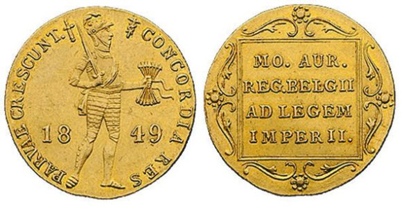 Справа в тому, що це останній рік, коли дукати карбувалися в Нідерландах на Утрехтском монетному дворі;  він ставав на всіх монетах більш пізньої російської карбування