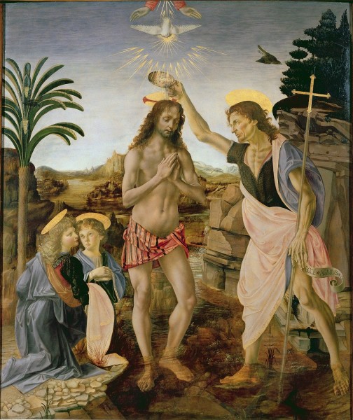 У живописі був популярний ще один мотив: немовля Іоанн часто з'являється поруч з немовлям Христом і Богоматір'ю (1, 2)