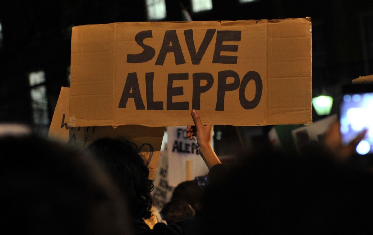 Протести проти кровопролиття в Алеппо