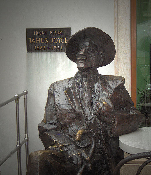 Bronze statue of James Joyce, Pula, Croatia   Ireland - Dublin - St Stephen's Green - James Joyce   Canal Grande in Trieste with James Joyce monument