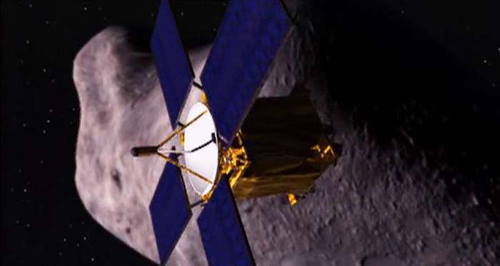 В середині лютого 2000 американці підігнали космічний зонд   NEAR   досить близько до астероїда Ерос, вирівняли швидкості і стали чекати захоплення зонда тяжінням   Ероса   , Тобто  коли супутник м'яко притягнеться тяжінням астероїда