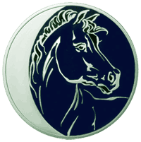 Рік Коня, цикл Місячний календар, монета, Росія, 3 руб