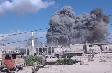 30 вересня 2015 року, 19:13 Переглядів:   Російська авіація завдала удару по Сирії