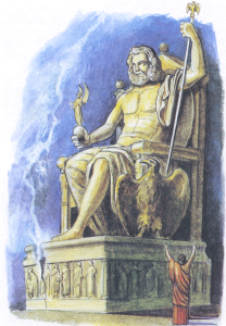 Статуя Зевса в Олімпії булу Створена грецьким скульптором Фідієм в 432 году до Нашої ери на территории нінішньої Греції