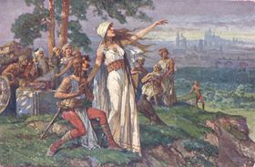 княгиня Либуше   У княгині було п'ятеро або шестеро дітей, і їй вдалося зберегти владу для своїх неповнолітніх спадкоємців так, що їх не вбили, не відбулося ніякого політичного скандалу або військового втручання ззовні