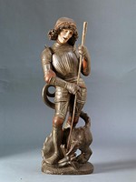 Скульптура називається «Святий Мартин верхи на коні» і була вирізана в Німеччині або Австрії в кінці XV століття