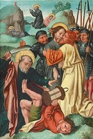 Відповідно до традицій німецької живопису того часу, майстер пропонує нам докладний розповідь з описом різних євангельських епізодів