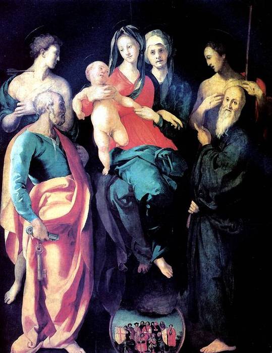 Мадонна зі святим Йосифом і Іоанном Хрестителем, Ермітаж, Санкт-Петербург;