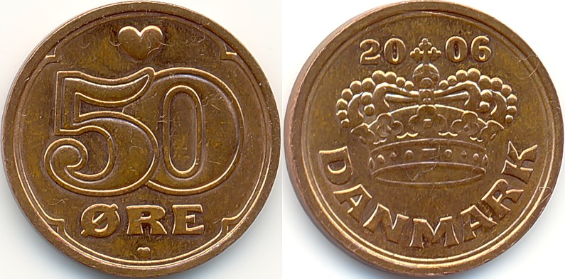 Монети номіналом в 50 ері, а також в 10 і 20 крон карбуються з латуні, а в 1,2 і 5 крон - з мідно-нікелевого сплаву