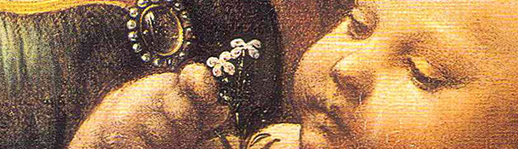 Одна з перших самостійних робіт молодого художника - «Мадонна з квіткою», або - «Мадонна Бенуа» (близько 1 478)