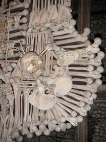 Герб Шварценбергов з людських кісток, Фото: Wikimedia Commons, Public Domain   Фахівці знають, що деякі кістки в пірамідах пошкоджені - наприклад, через вологість - настільки сильно, що відновити їх буде неможливо