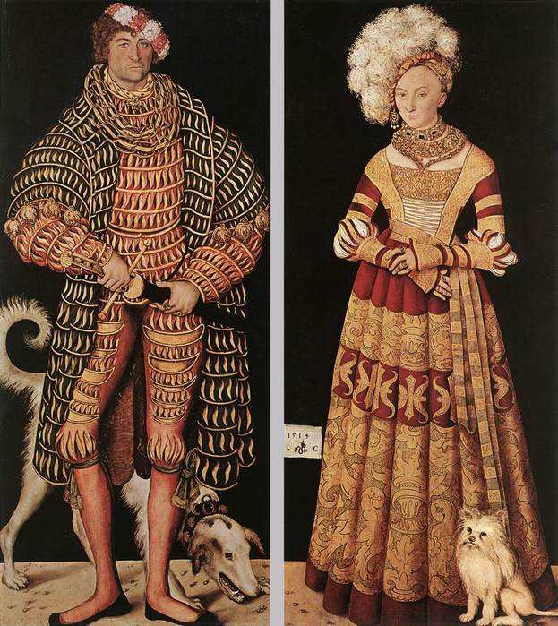 Сукно, оброблене оксамитом, хутром, парчею і вишивкою, з'єднання різних фактур і кольорів - такі смаки Німеччини початку XVI століття