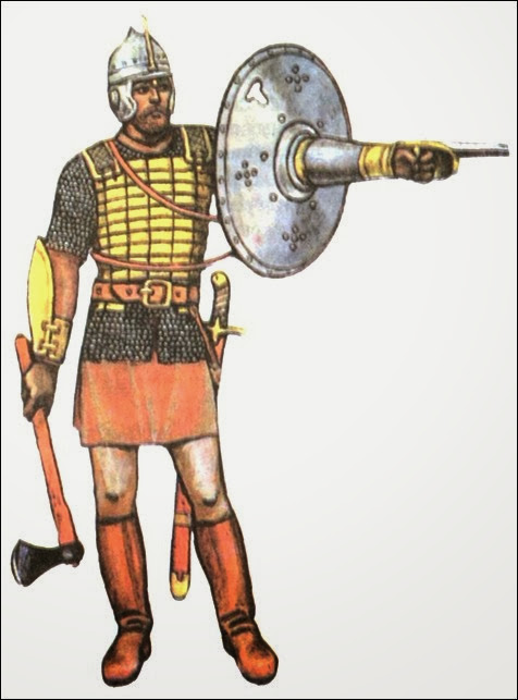 Бахтерец і щит-тарч з металевою «рукою»