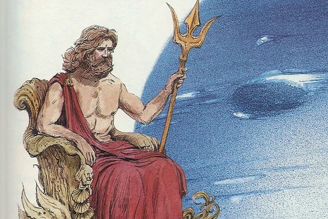 У міфах морський бог втілює незламну силу і владність укупі з царственим величчю