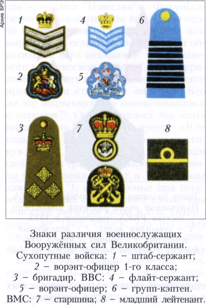 У ЗС Російської Федерації знаки розрізнення військовослужбовців багато в чому аналогічні тим, що були прийняті в ЗС СРСР