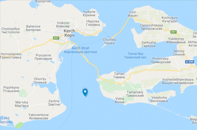 Таким чином корабель стає орієнтиром для визначення місцезнаходження українських кораблів пізніше вдень - набагато далі на північ, ніж попередні позиції