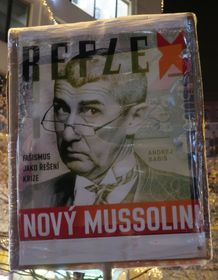 Обкладинка журналу Reflex як плаката, Фото: Мартіна Шнайбергова   12 червня, за новий кабінет проголосувало 105 депутатів, 91 виступив проти