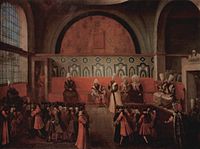 Аудієнція великого візира Ібрагіма-паші в палаці Топкапи, Жан-Батист ван Мур, 1724