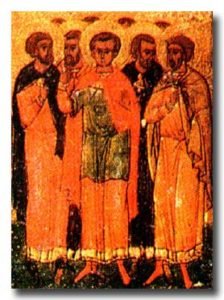 Агапія і з ним семи мучеників: Пуплія, тимол, Роміла, двох Олександрів і двох Дионисиев (303)