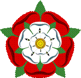Символи династії Ланкастерів - червона троянда, династії Йорків - біла троянда (   джерело   )